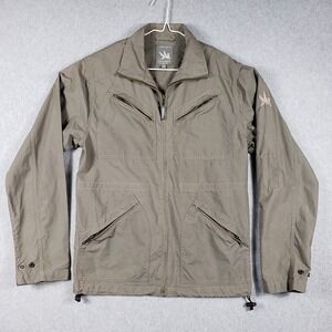 Spiewak & Sons Inc Mens Size S Khaki Utility Jacket Cargo Pockets Zip Front